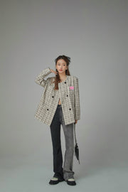 Princess Treatment Check Double Tweed Jacket