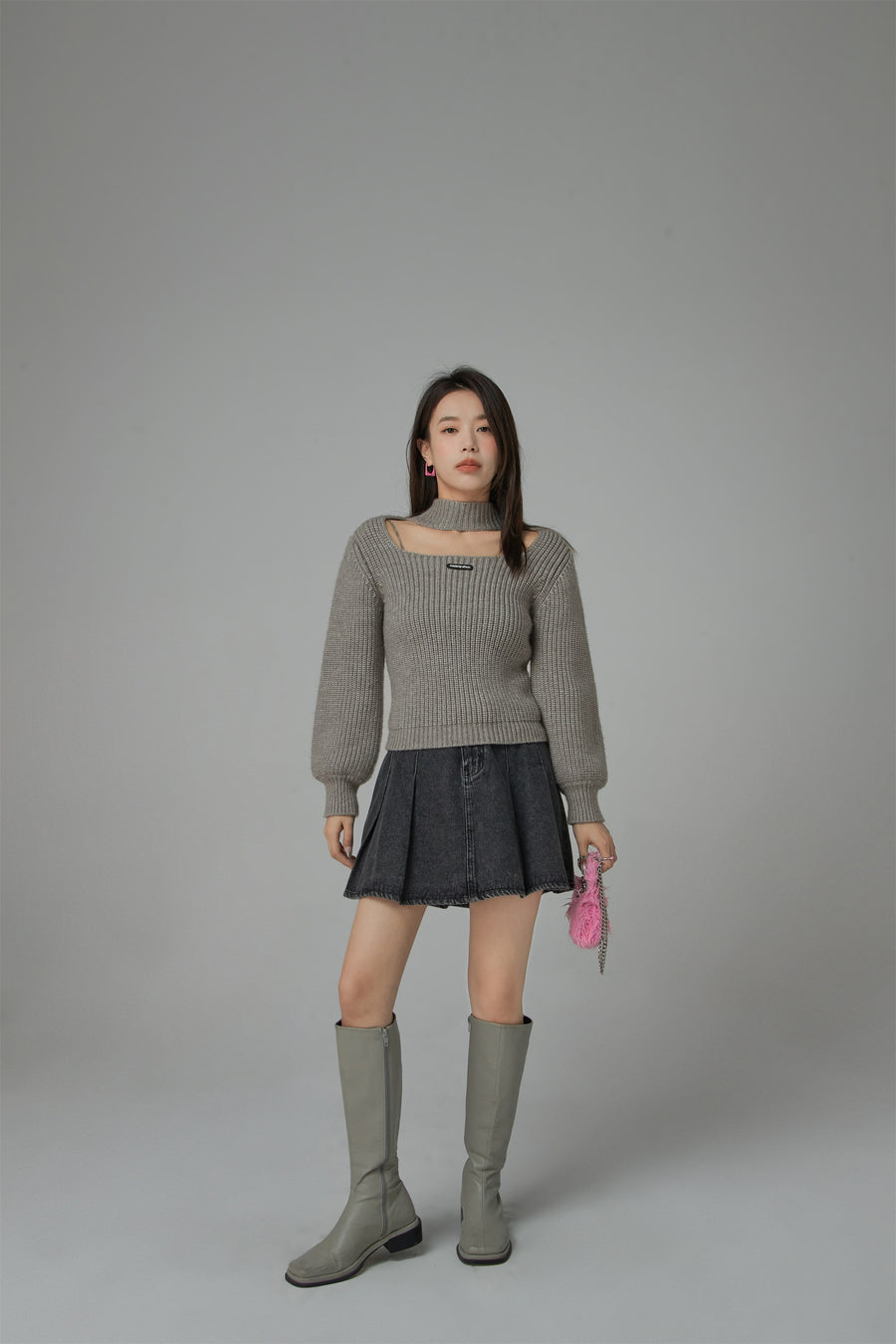 CHUU Know Who You Are Cut Out Knit Top