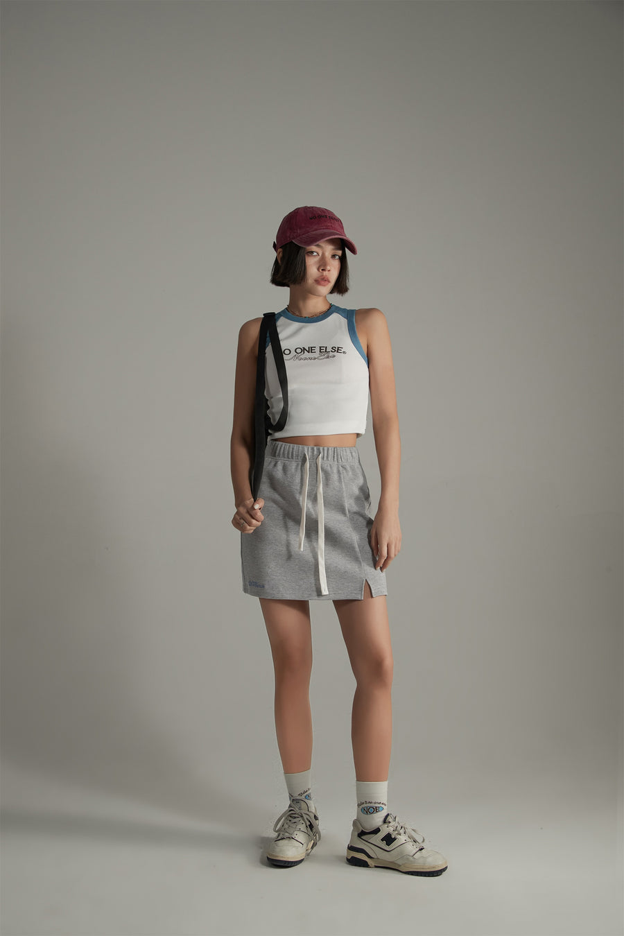 CHUU Waist Band Jogger Mini Skirt