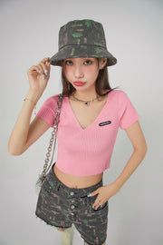 Colorful Chuu Denim Bucket Hat