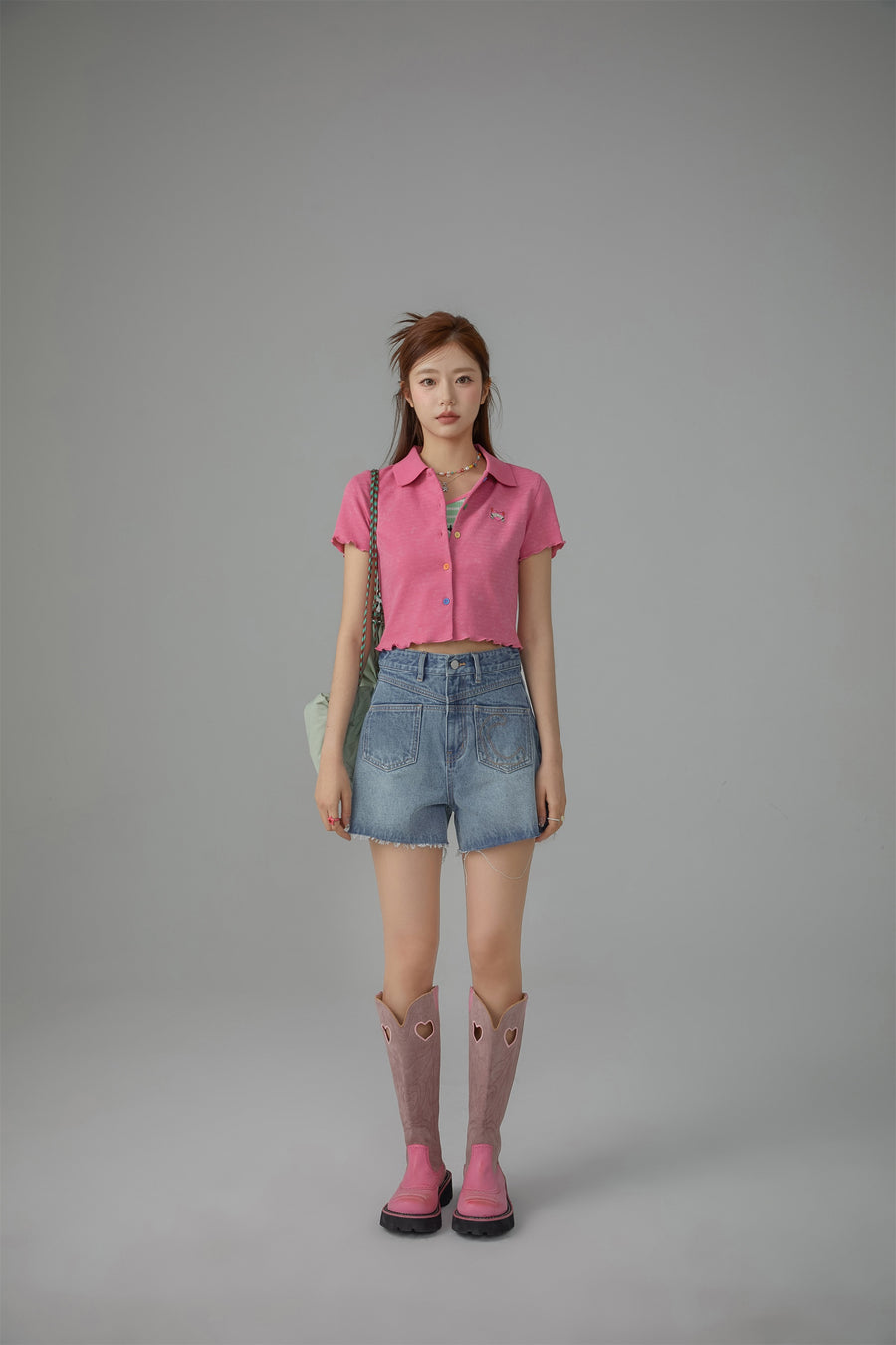 CHUU Front Pockets Denim Shorts