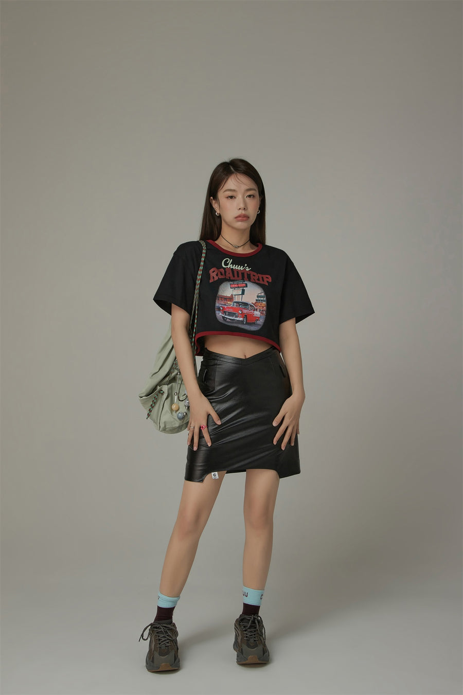 CHUU Road Trip Cropped T-Shirt