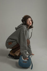 Striped Overfit Long-Sleeves Hoodie