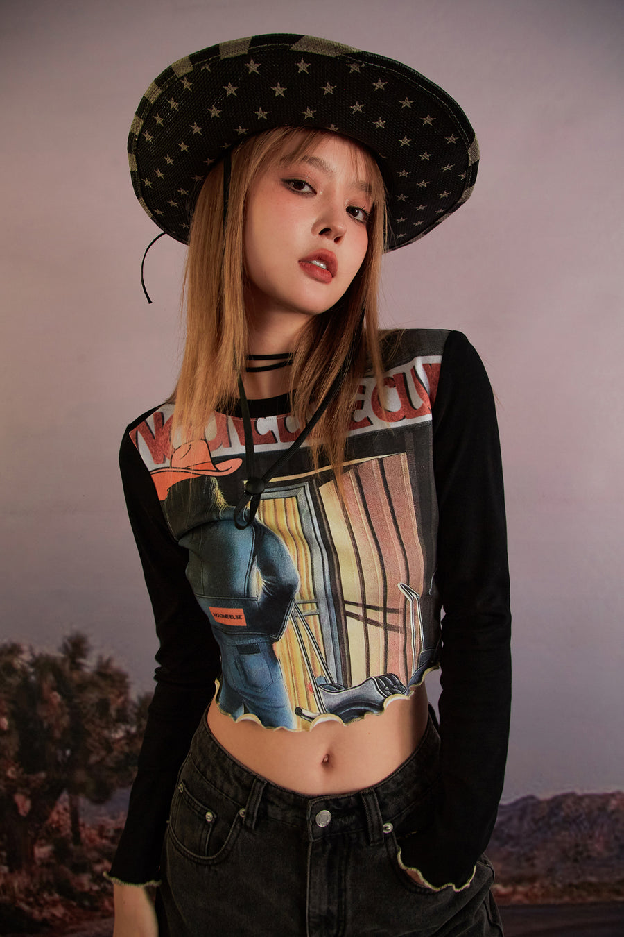 CHUU Vintage Lettuce Hem T-Shirt