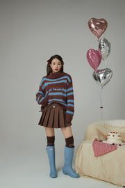 Loving You Two-Ways Stripe Knit Sweater