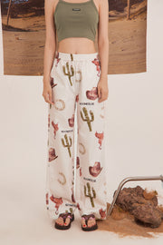 Holiday Cactus Wide Pants