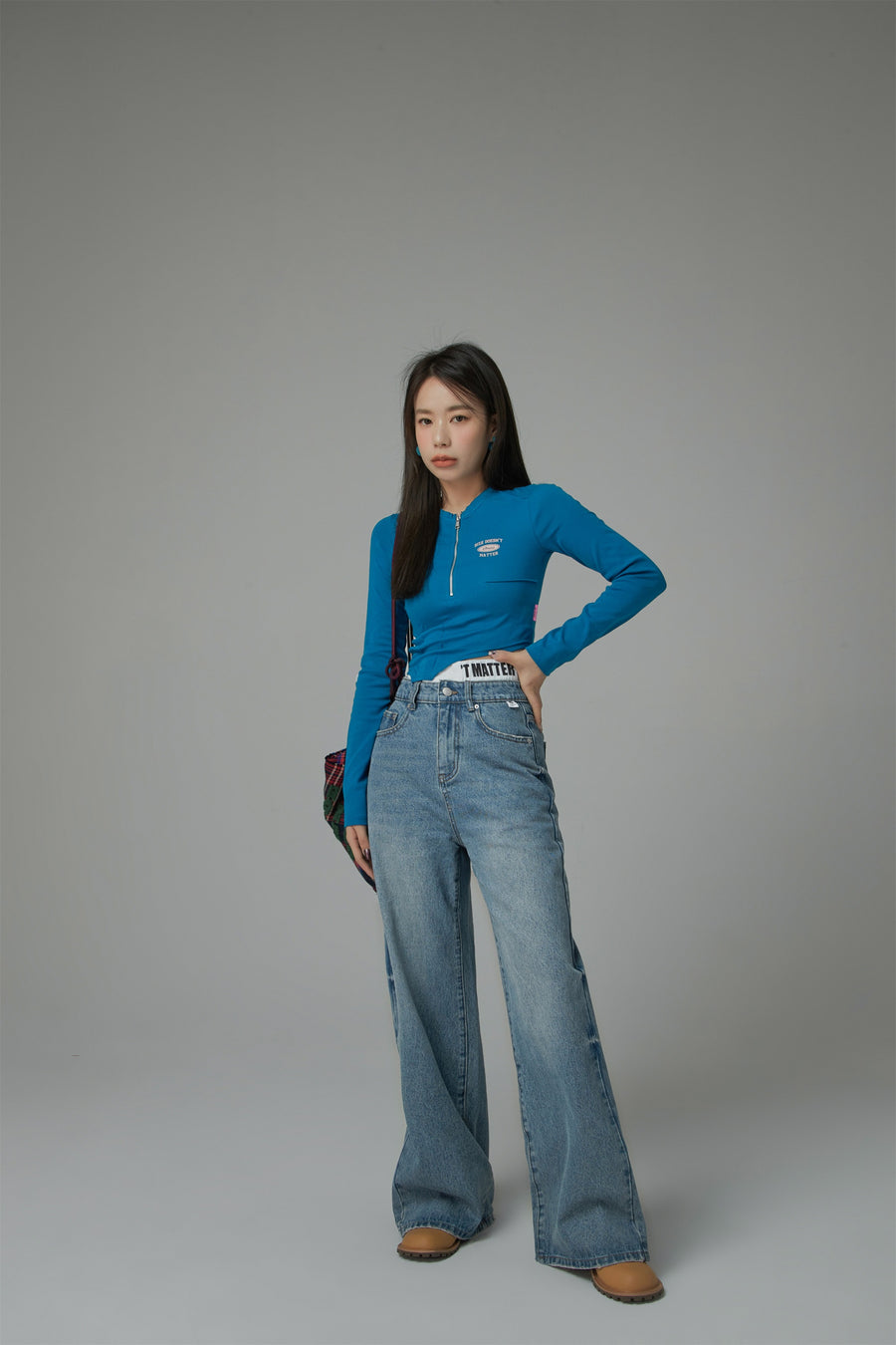 CHUU Size Doesnt Matter Wide Straight Denim Jeans