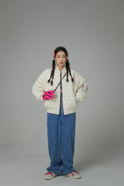 Cherry Heart Quilted Padded Jacket