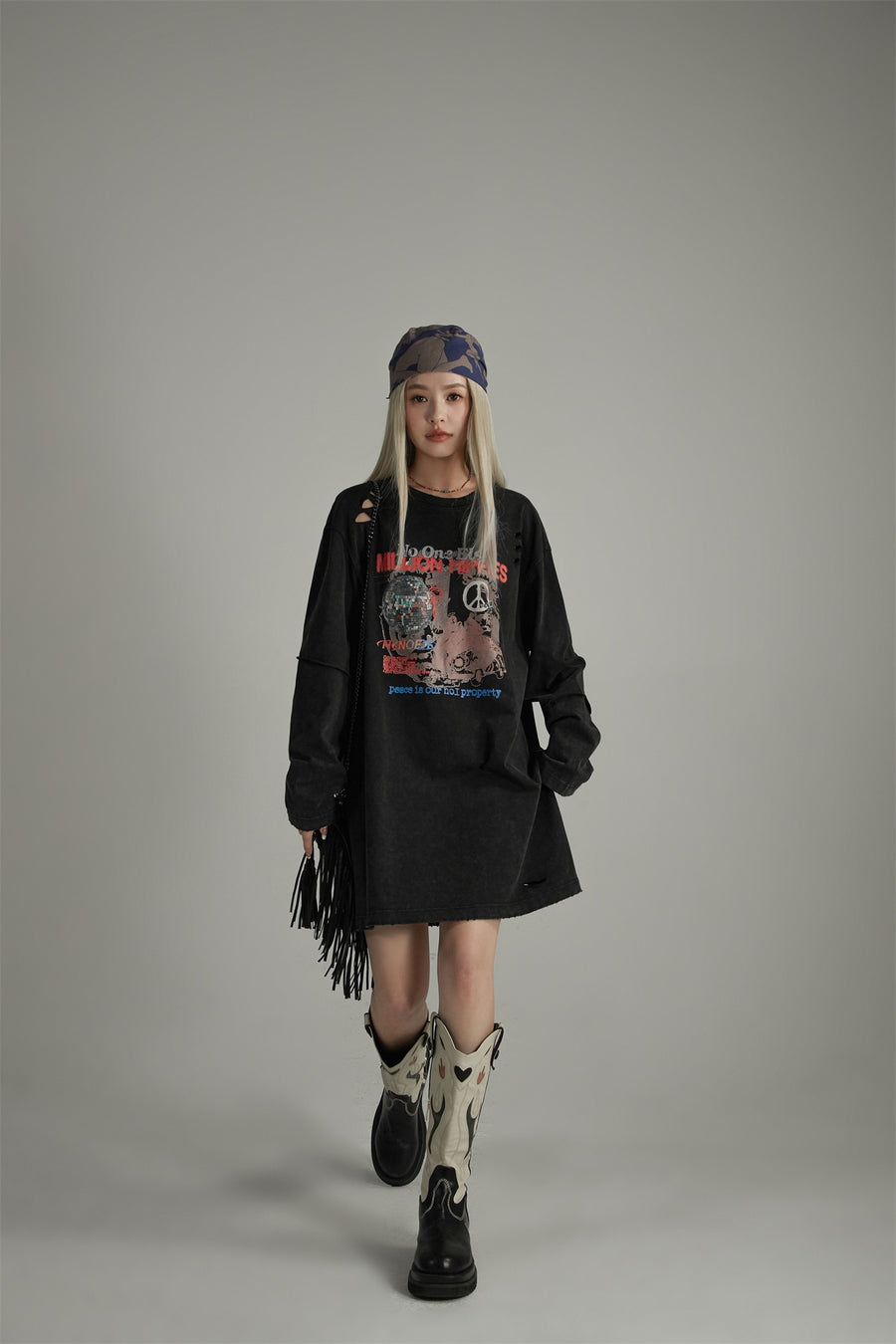 CHUU Million Hippies Sweatshirt Dress