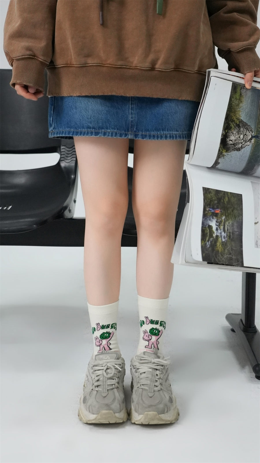 CHUU Bunny In Here Ankle Socks