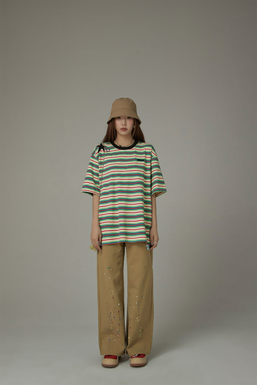 CHUU Star Striped Loose Fit T-Shirt