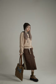 Noe Waffle Loose Fit Knit Sweater