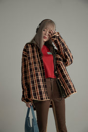 Vintage Check Loose Fit Boyfriend Shirt