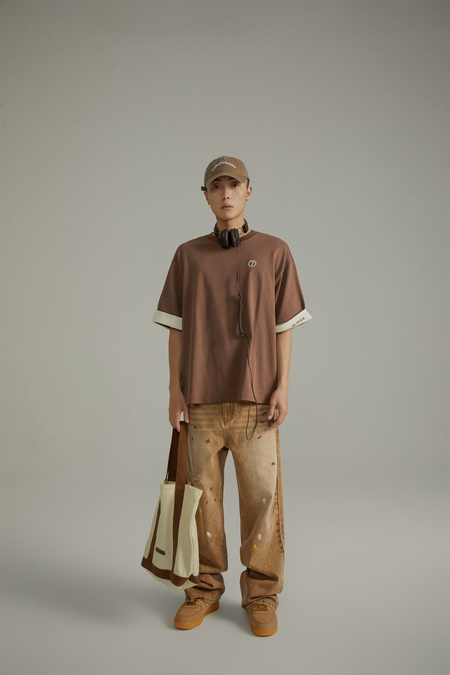 CHUU Line Color Loose Fit T-Shirt