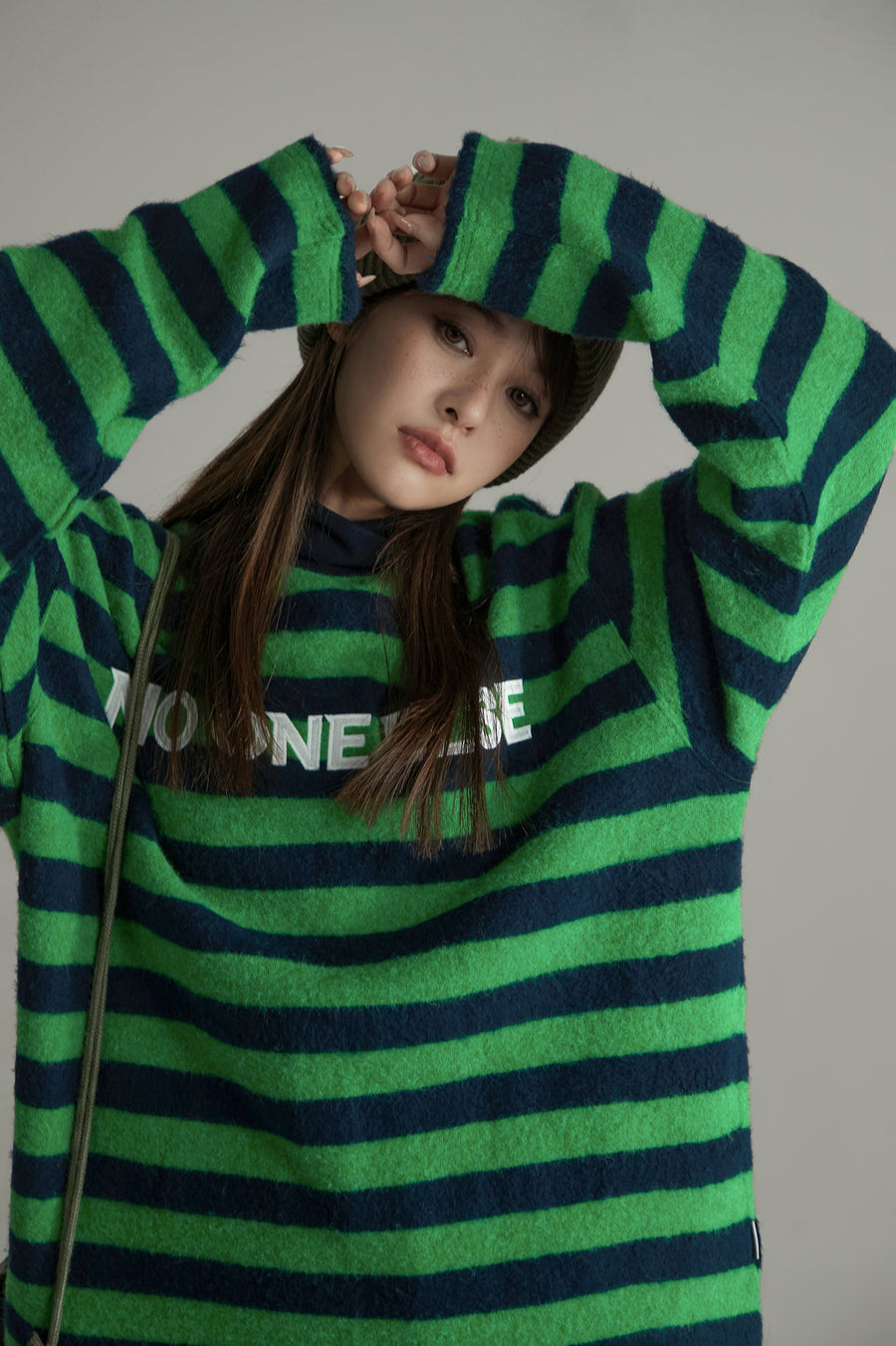 CHUU Striped Polar T-Shirt