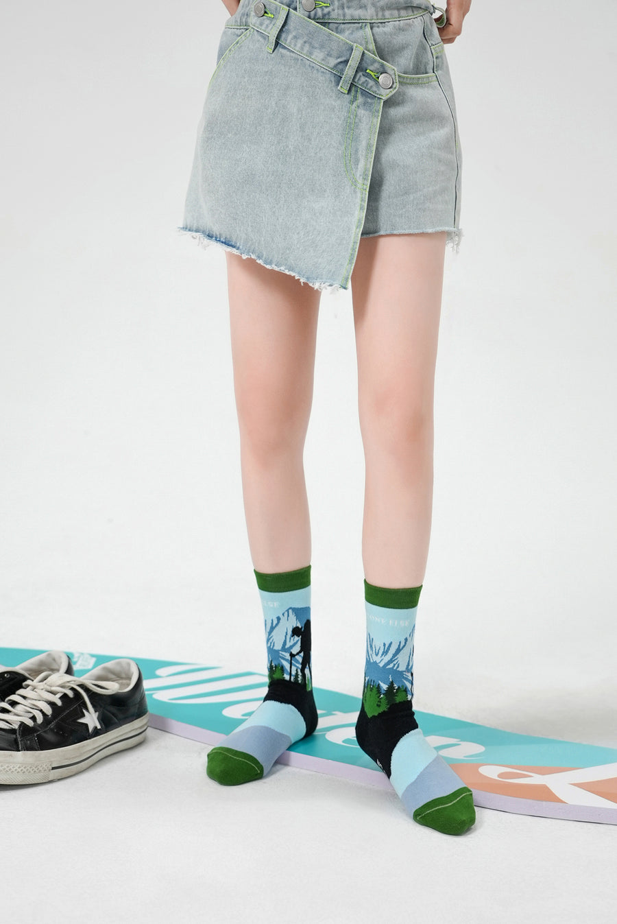 CHUU Globe Trotter Ankle Socks