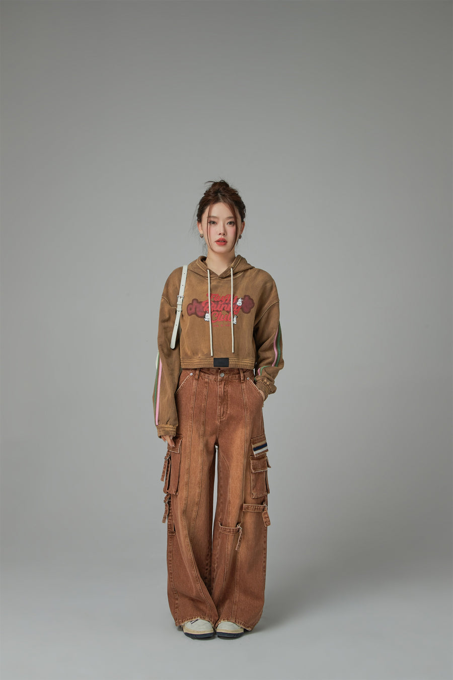 CHUU Downside Wide Denim Cargo Pants