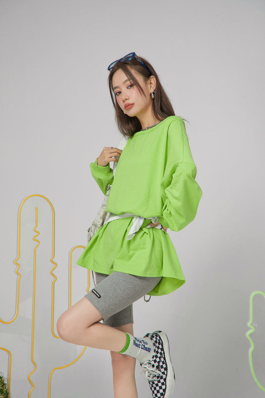 CHUU Oversized Off-Should Long-Sleeve Top