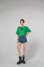 Chuu Logo Overfit Crop T-Shirt