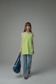 Size Doesnt Matter Straps Loose Fit Sleeveless Top