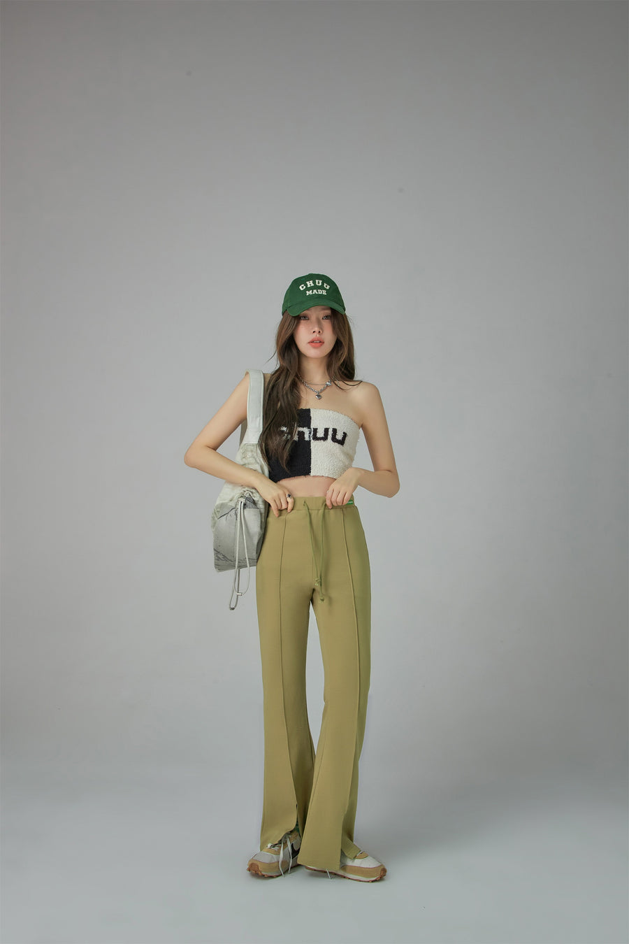 CHUU Bootcut Front Slit Jogger Pants