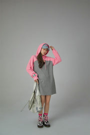 Front Keyhole Hooded Dress