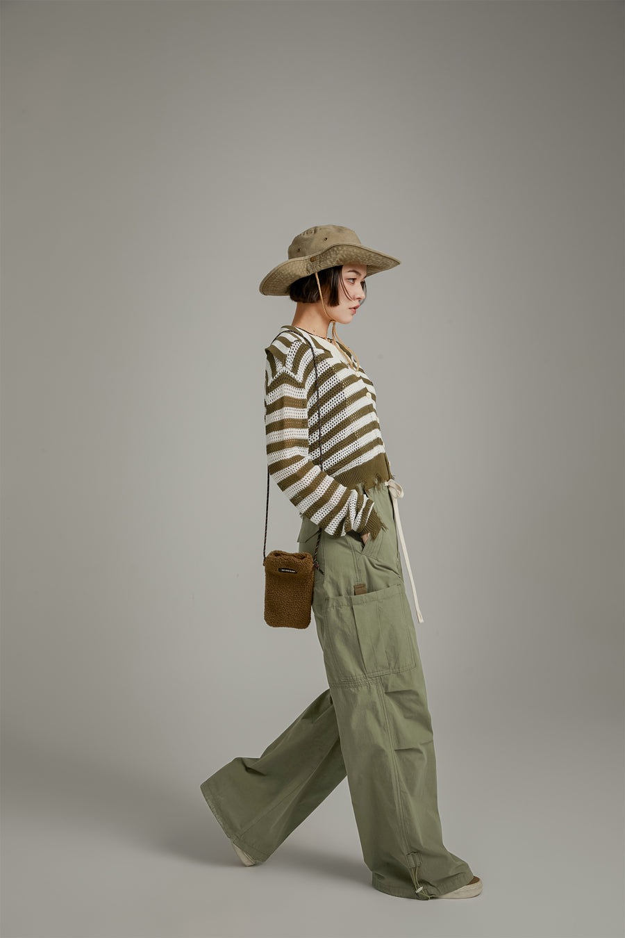 CHUU String Wide Cargo Pants