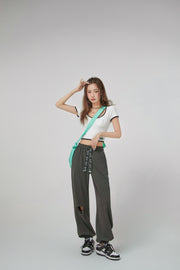 Slit Back Jogger Pants