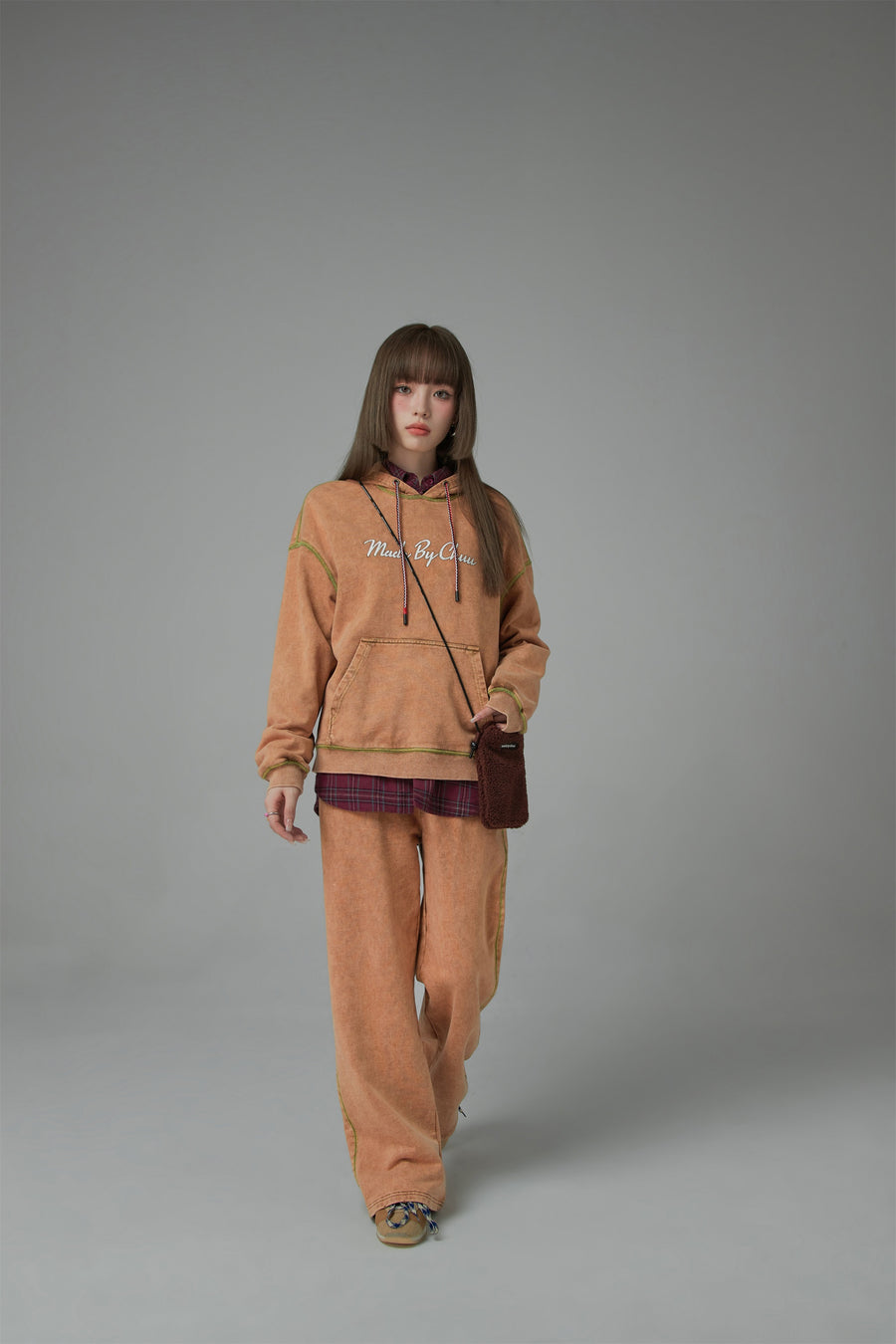 CHUU Vintage Wash Wide Jogger Pants