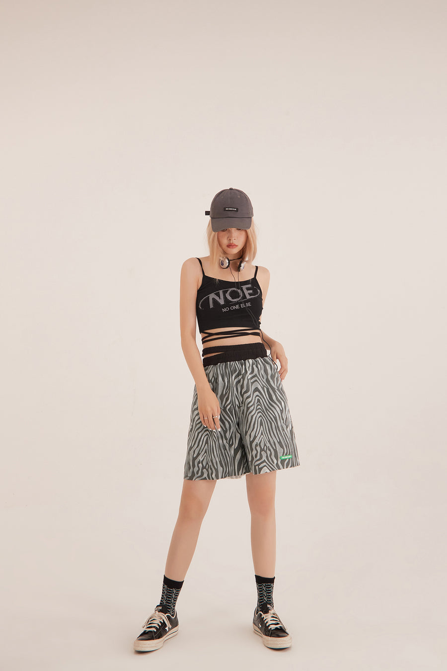 CHUU Zebra Print Wide Shorts