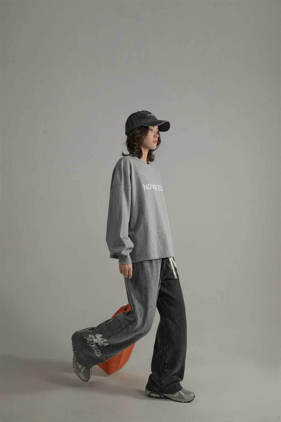 CHUU Faux Denim Wide Jogger Pants