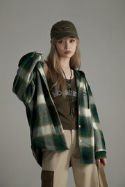 Scottish Check Hooded Shirt