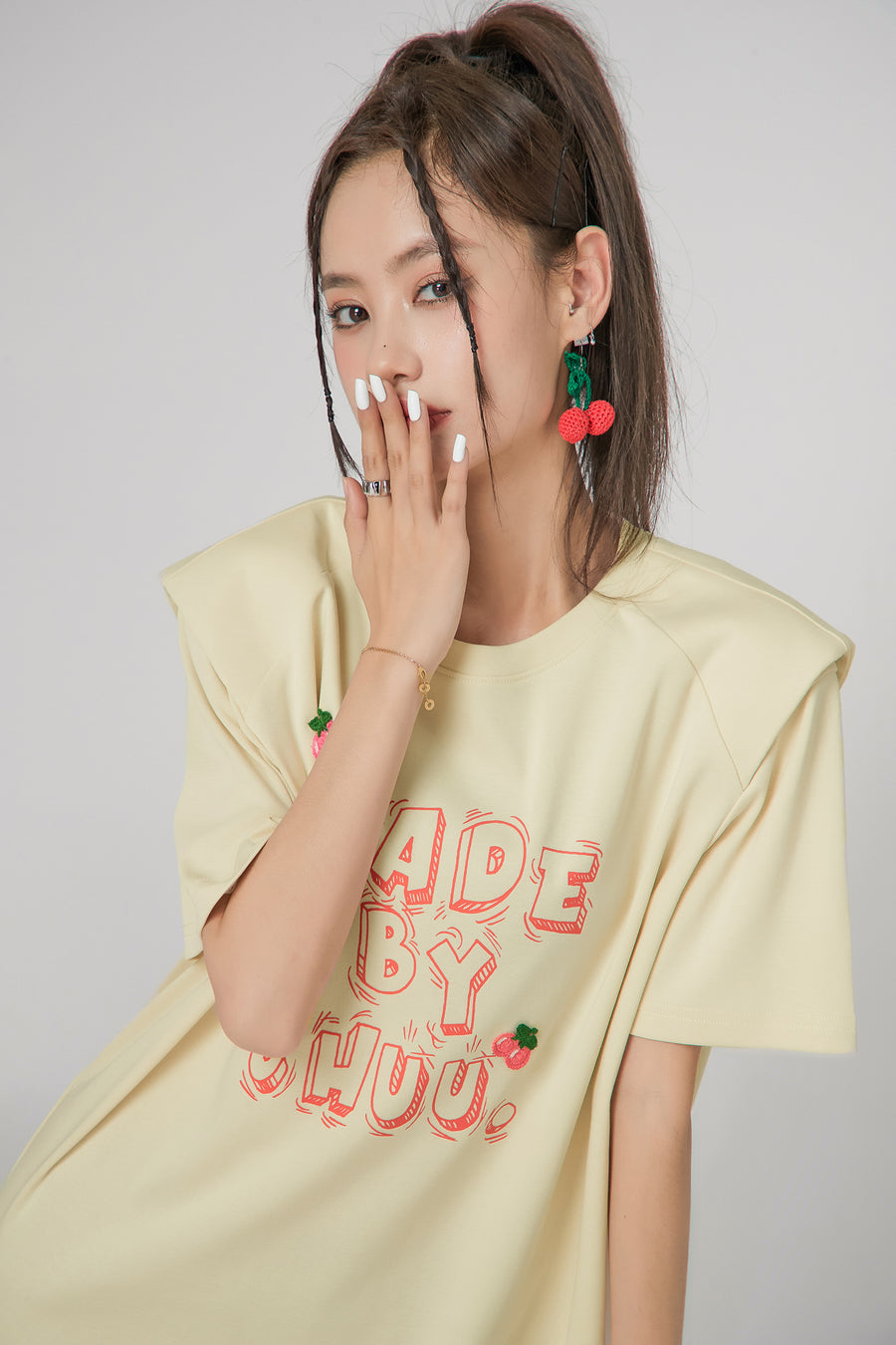 CHUU Shoulder Pad Overfit T-Shirt