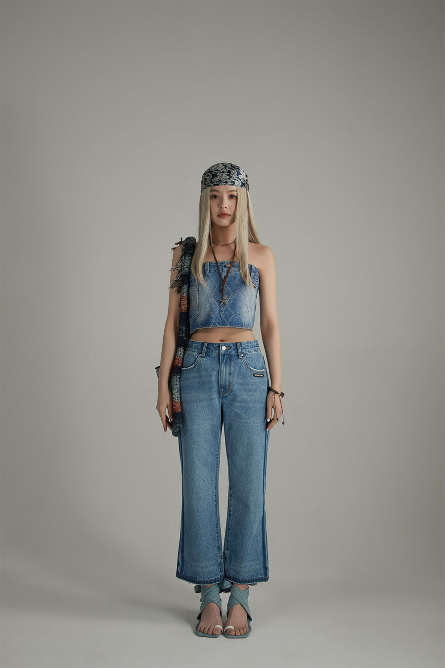 CHUU Semi Bootcut Denim Jeans