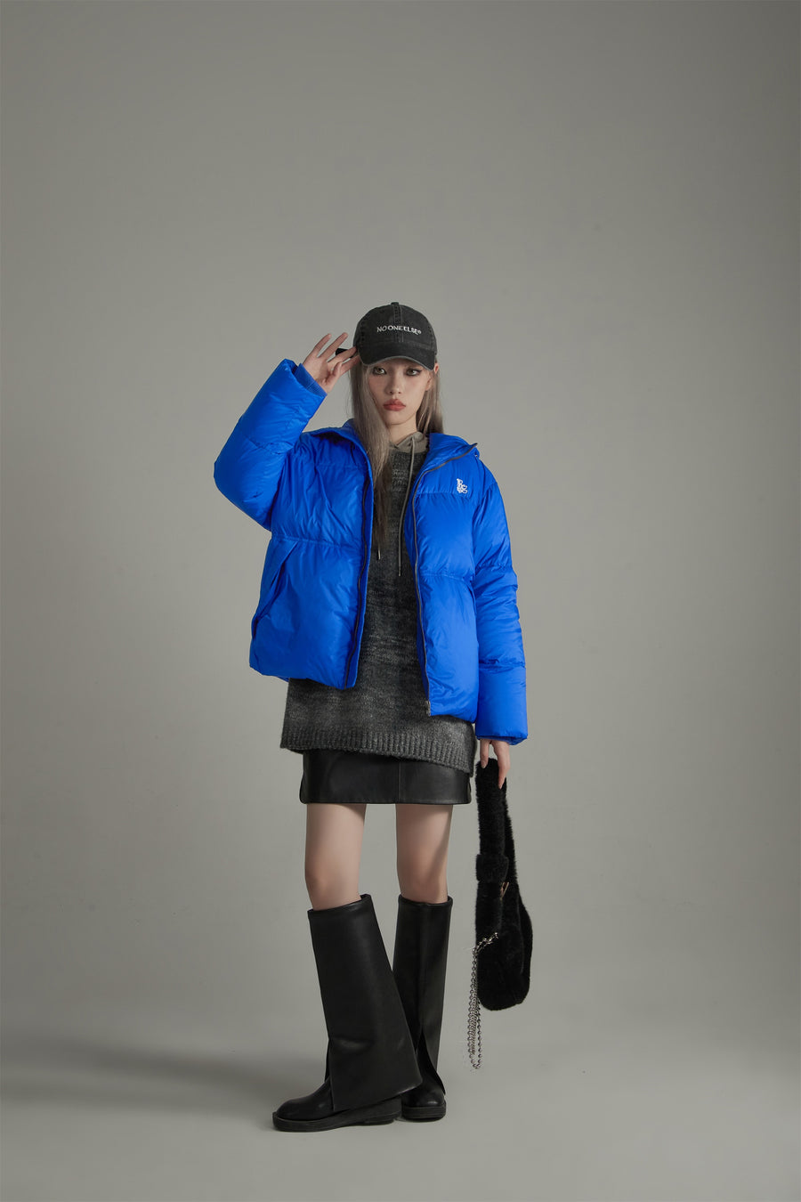 CHUU String Hood Oversize Padded Jacket