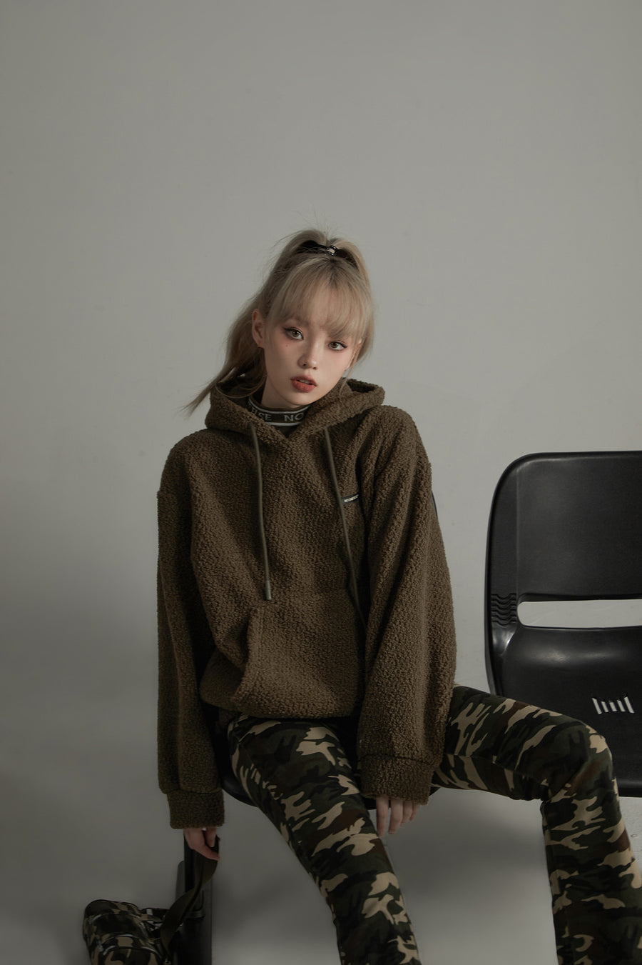 CHUU String Fleece Hoodie