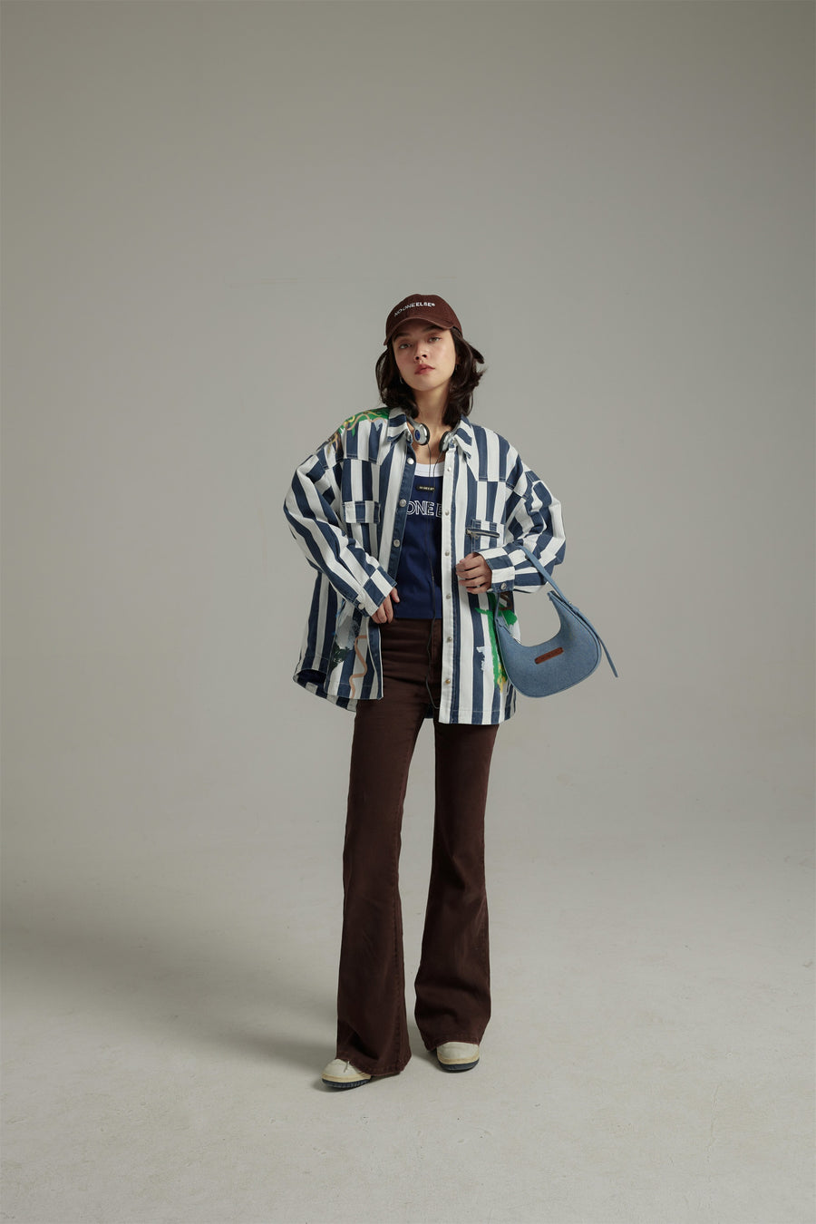 CHUU Striped Loose-Fit Shirt