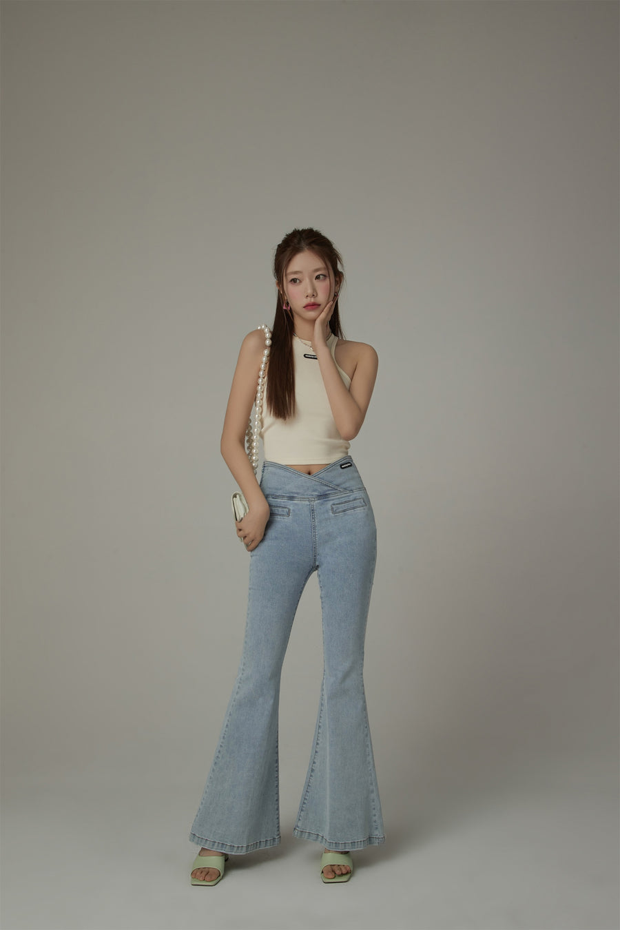 CHUU Slim Ribbed Crop Top