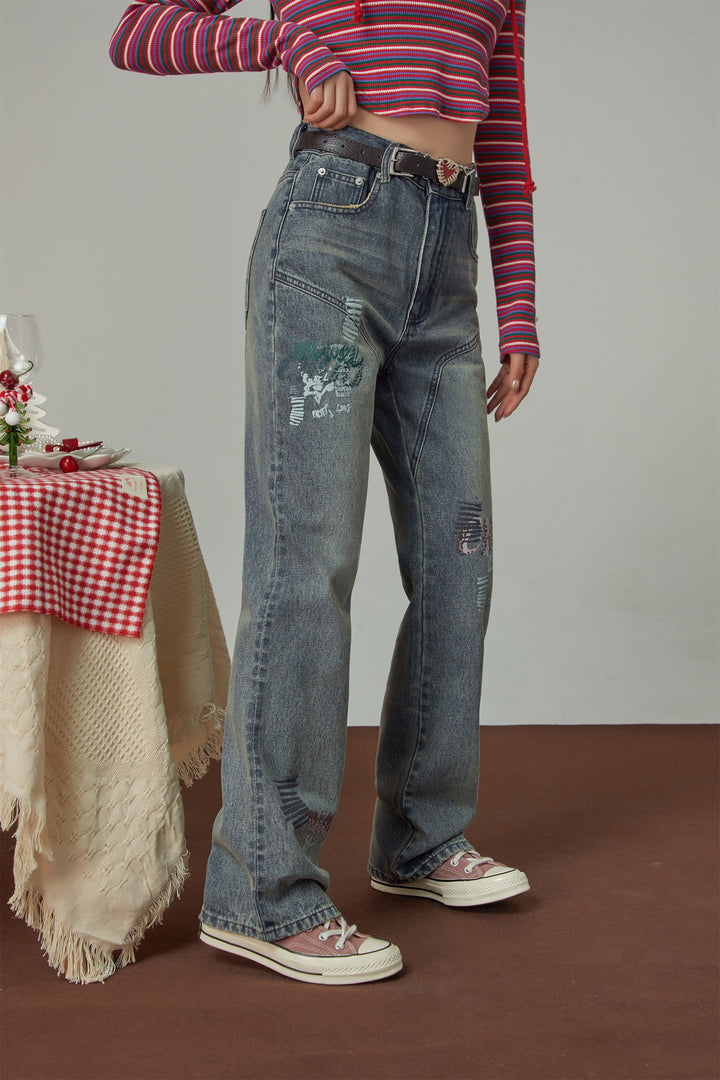 Forever Is A Minute High Waist Boot Cut Denim Jeans