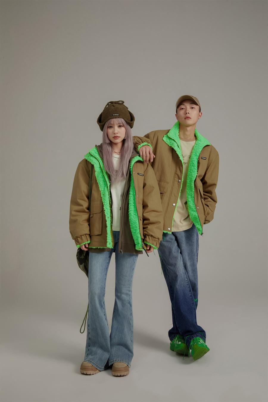 CHUU Reversible Fleece Zip-Up Jacket