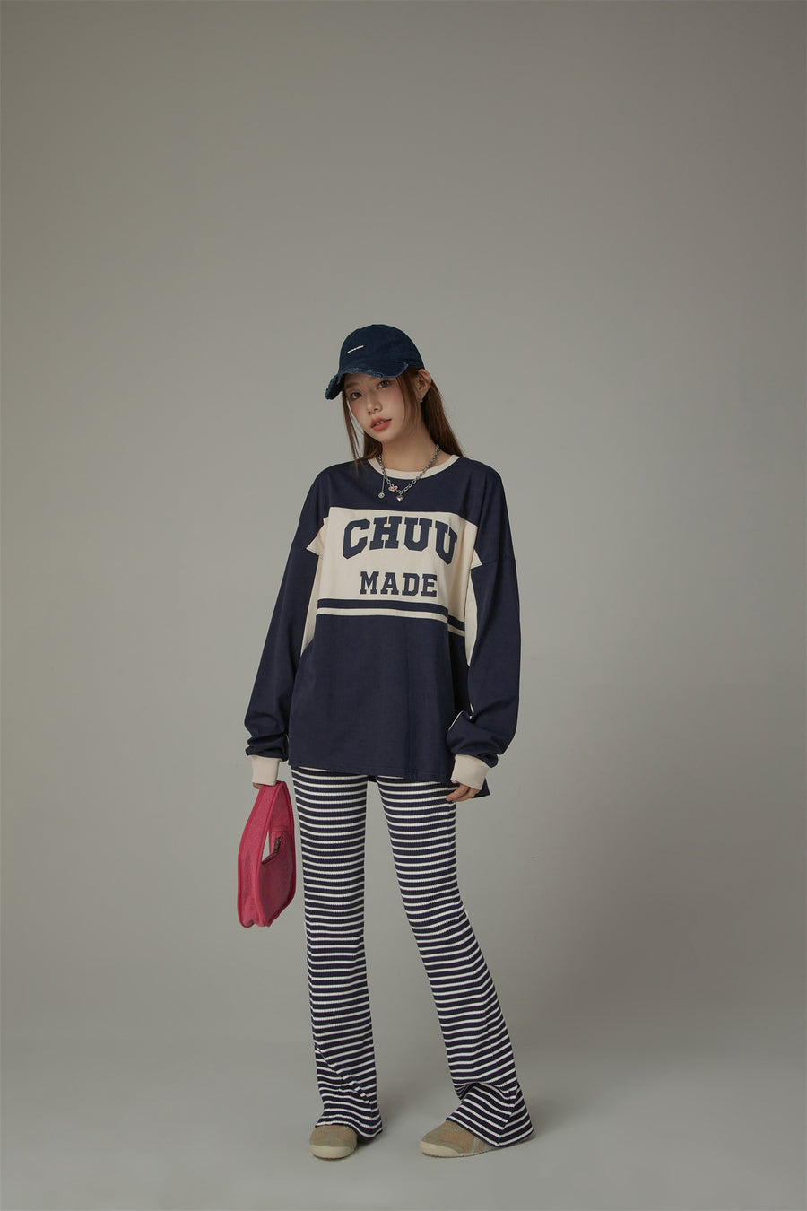 CHUU Chuu Made Color Matching Loose Fit T-Shirt