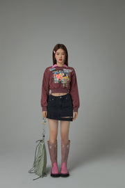 Sized Doesnt Matter Beach Day Printed Sweatshirt