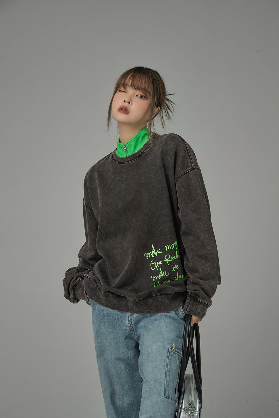 CHUU Make The Money And Get Rich Sweatshirt