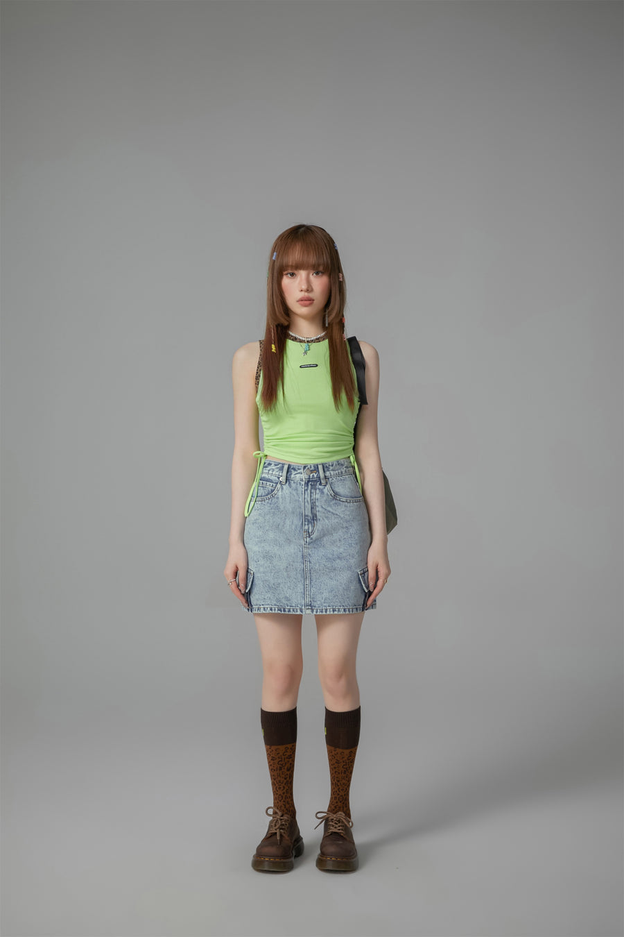 CHUU Denim Mini Skirt