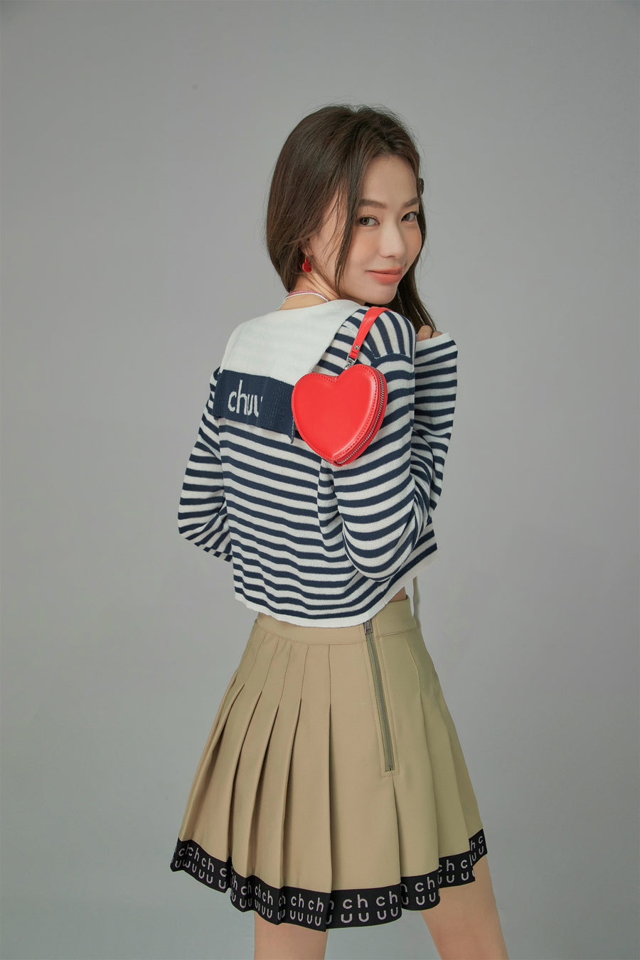 CHUU Sailor Striped Knit Sweater