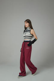 Wide-Leg Simple Jogger Pants