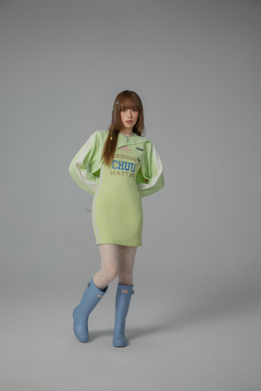 CHUU Diagonal Bolero Sweatshirt