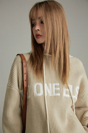 Noe Lettering Knit Sweater