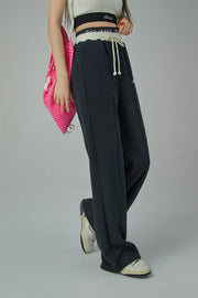 Wide-Leg Simple Jogger Pants