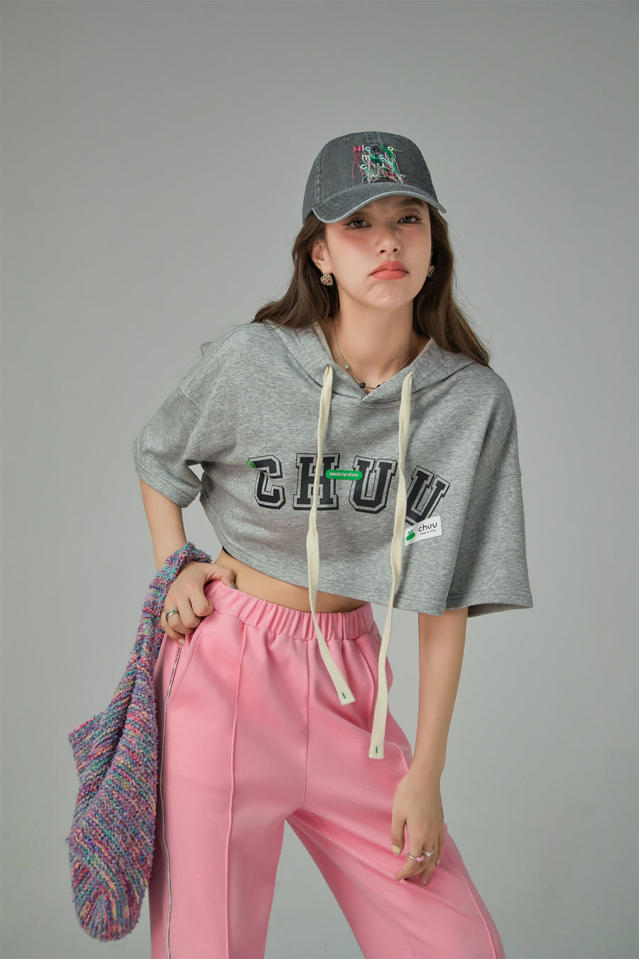 CHUU Sporty Chuu Logo Loose Fit Hoodie